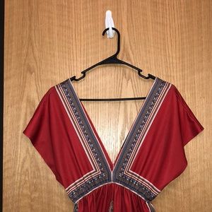 Low cut v neck dress